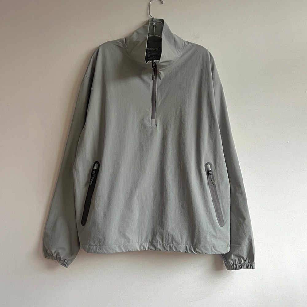 H&M Move mens relaxed fit half zip sporty running anorak jacket